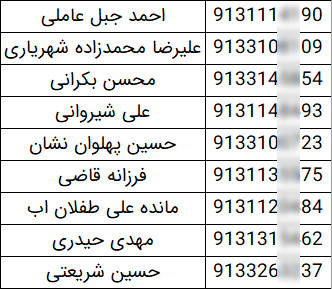 شماره موبایل انبوه سازان اصفهان