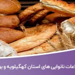 لیست نانوایی های استان کهگیلویه و بویر احمد