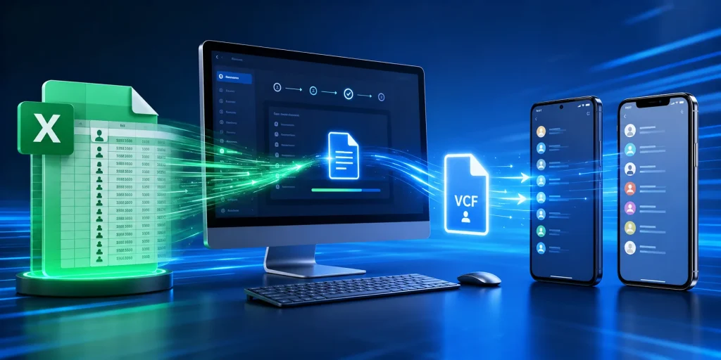 تبدیل فایل اکسل به مخاطبین موبایل ​