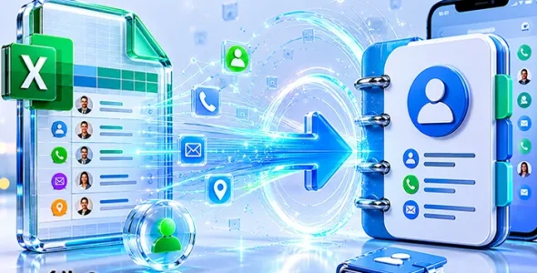 چگونه فایل اکسل را به VCF تبدیل کنیم