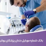 بانک شماره موبایل دندان پزشکان بوشهر