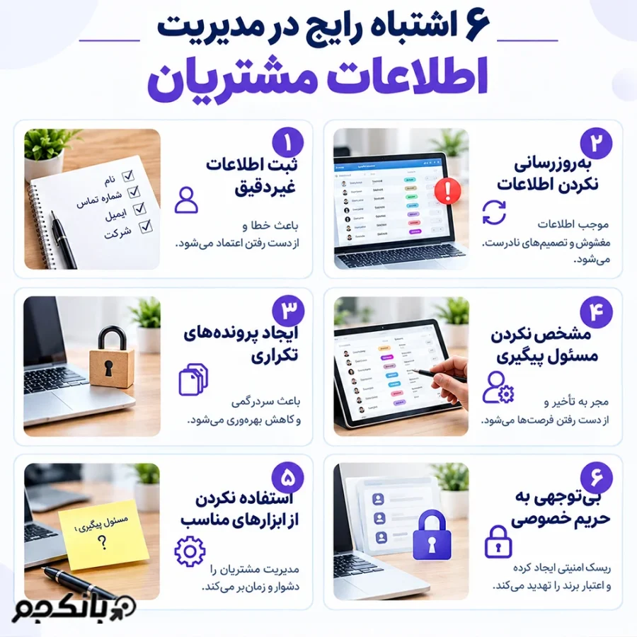 اشتباهات رایج در ایجاد بانک اطلاعات مشتریان